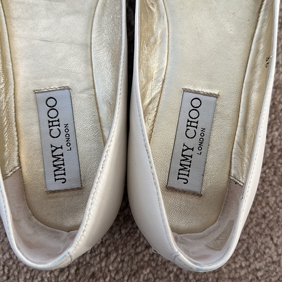 Jimmy Choo flat slip on ballerina 🩰 shoes - Off-white + Gold ✨✨✨ - Picture 5 of 10